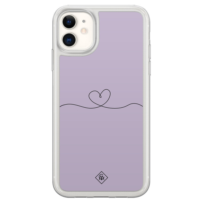 Casimoda iPhone 11 hybride hoesje - Hart lila