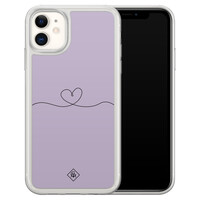 Casimoda iPhone 11 hybride hoesje - Hart lila