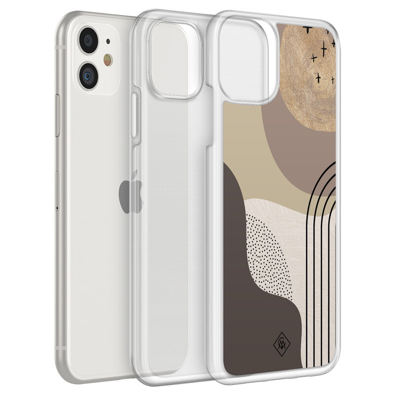 Casimoda iPhone 11 hybride hoesje - Abstract almond shapes