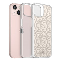 Casimoda iPhone 13 hybride hoesje - Ivory abstraction