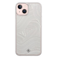Casimoda iPhone 13 hybride hoesje - Abstract beige waves