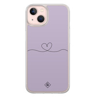 Casimoda iPhone 13 hybride hoesje - Hart lila