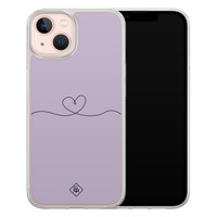 Casimoda iPhone 13 hybride hoesje - Hart lila