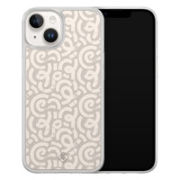 Casimoda iPhone 14 hybride hoesje - Ivory abstraction