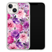 Casimoda iPhone 14 hybride hoesje - Rosy blooms