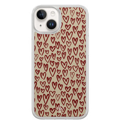 Casimoda iPhone 14 hybride hoesje - Sweet hearts
