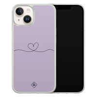 Casimoda iPhone 14 hybride hoesje - Hart lila