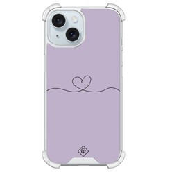 Casimoda iPhone 15 shockproof hoesje - Hart lila