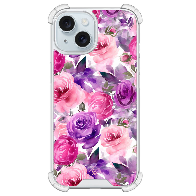 Casimoda iPhone 15 shockproof hoesje - Rosy blooms