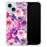 Casimoda iPhone 15 shockproof hoesje - Rosy blooms