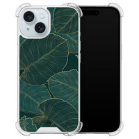 Casimoda iPhone 15 shockproof hoesje - Monstera leaves
