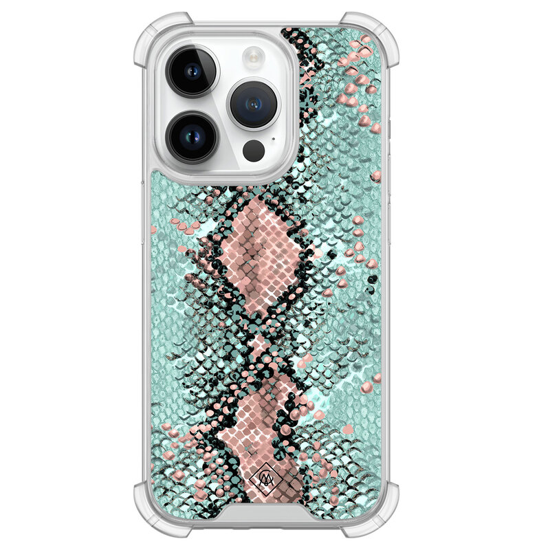 Casimoda iPhone 14 Pro shockproof hoesje - Snake pastel