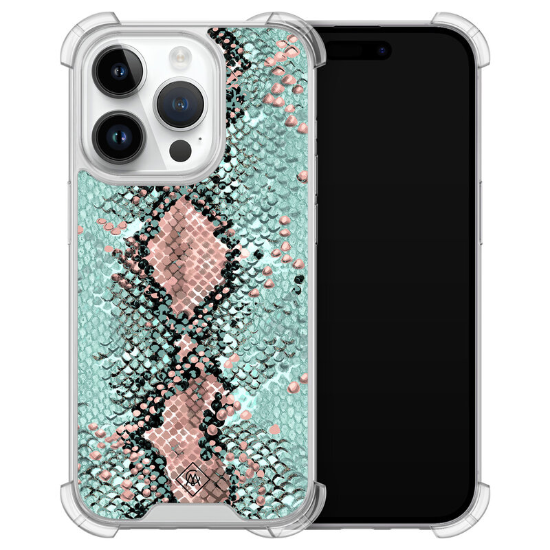 Casimoda iPhone 14 Pro shockproof hoesje - Snake pastel