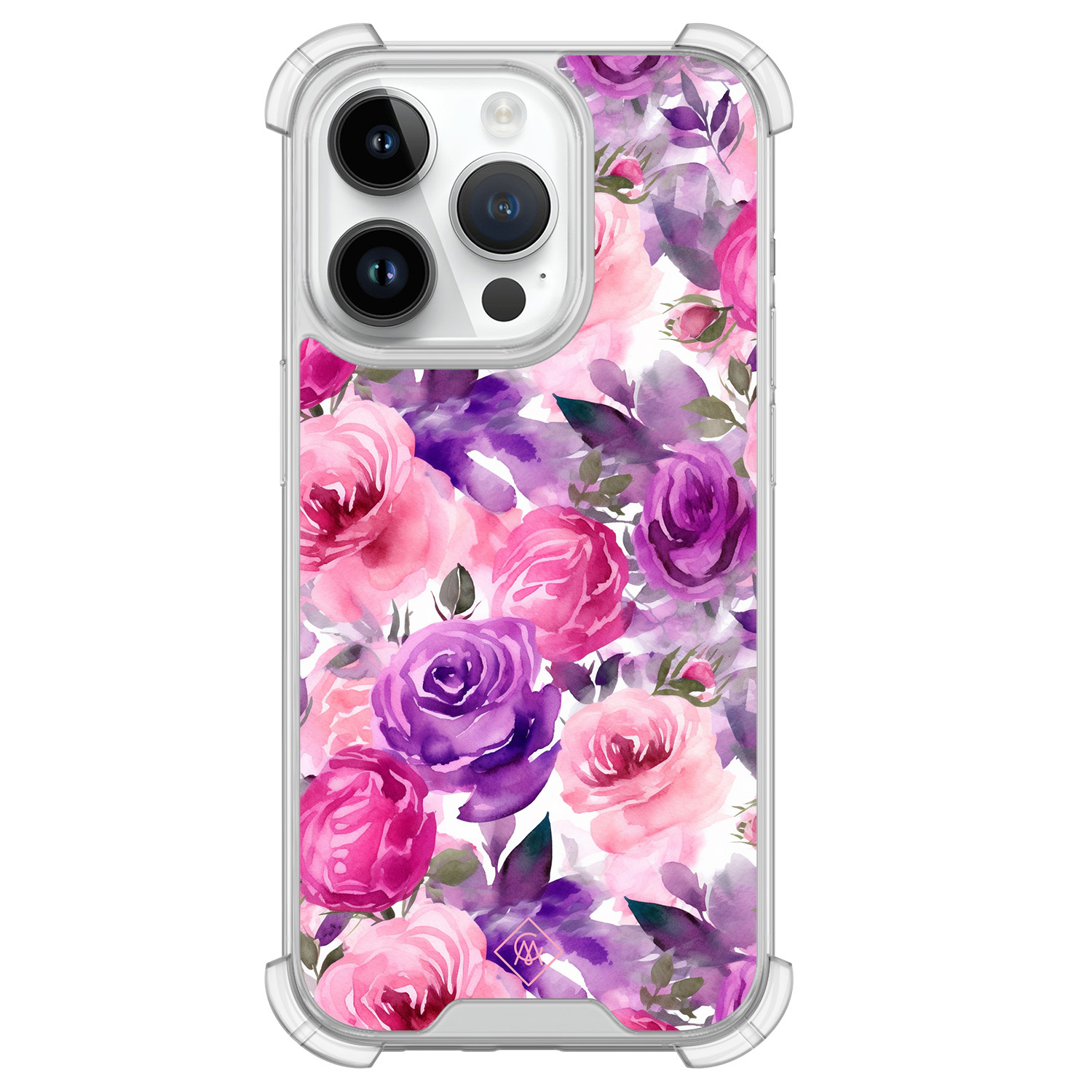 iPhone 14 Pro shockproof hoesje Rosy blooms