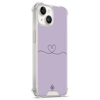 Casimoda iPhone 13 shockproof hoesje - Hart lila
