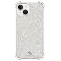 Casimoda iPhone 13 shockproof hoesje - Abstract beige waves