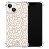 Casimoda iPhone 13 shockproof hoesje - Ivory abstraction