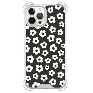 Casimoda iPhone 12 (Pro) shockproof hoesje - Retro bloempjes