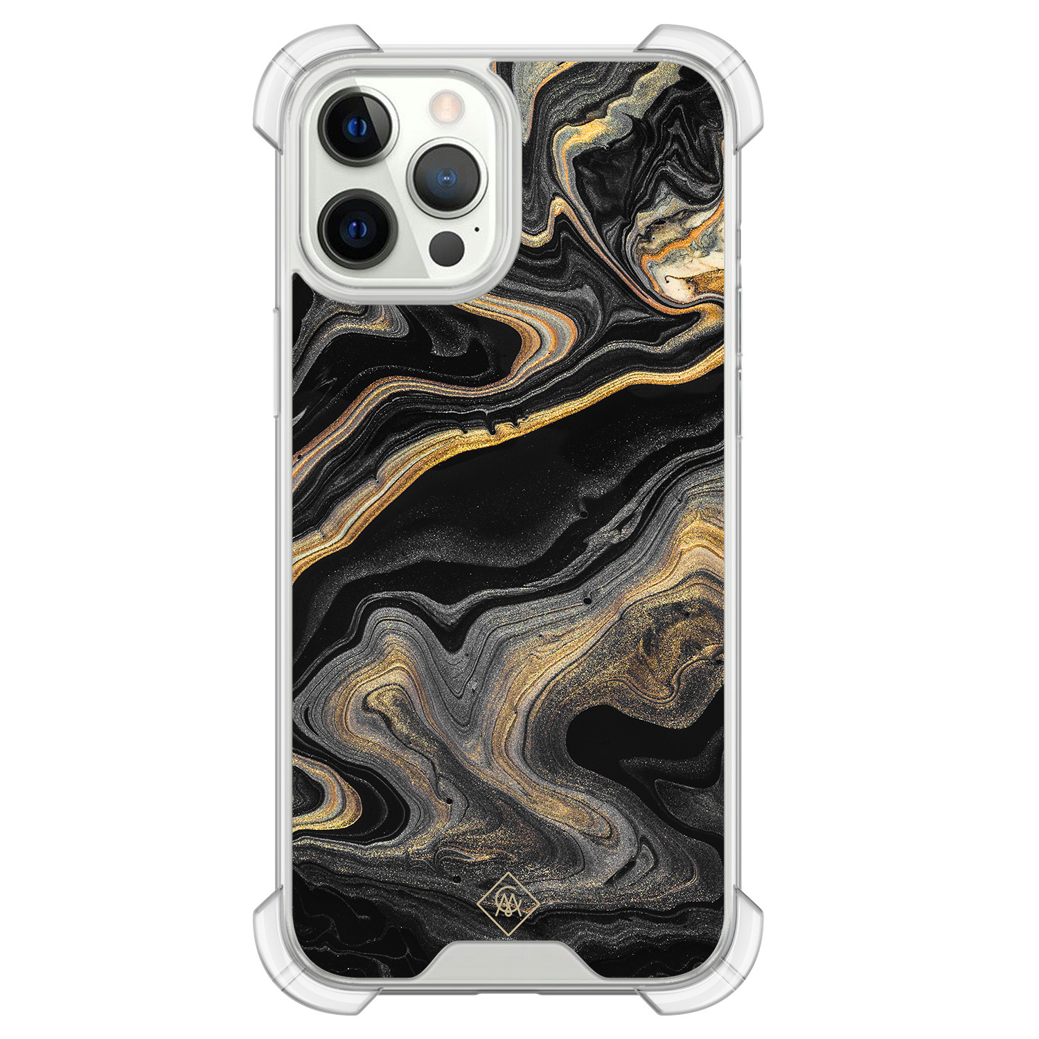 iPhone 12 (Pro) shockproof hoesje Marbling