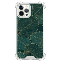 Casimoda iPhone 12 (Pro) shockproof hoesje - Monstera leaves