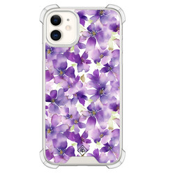 Casimoda iPhone 11 shockproof hoesje - Floral violet