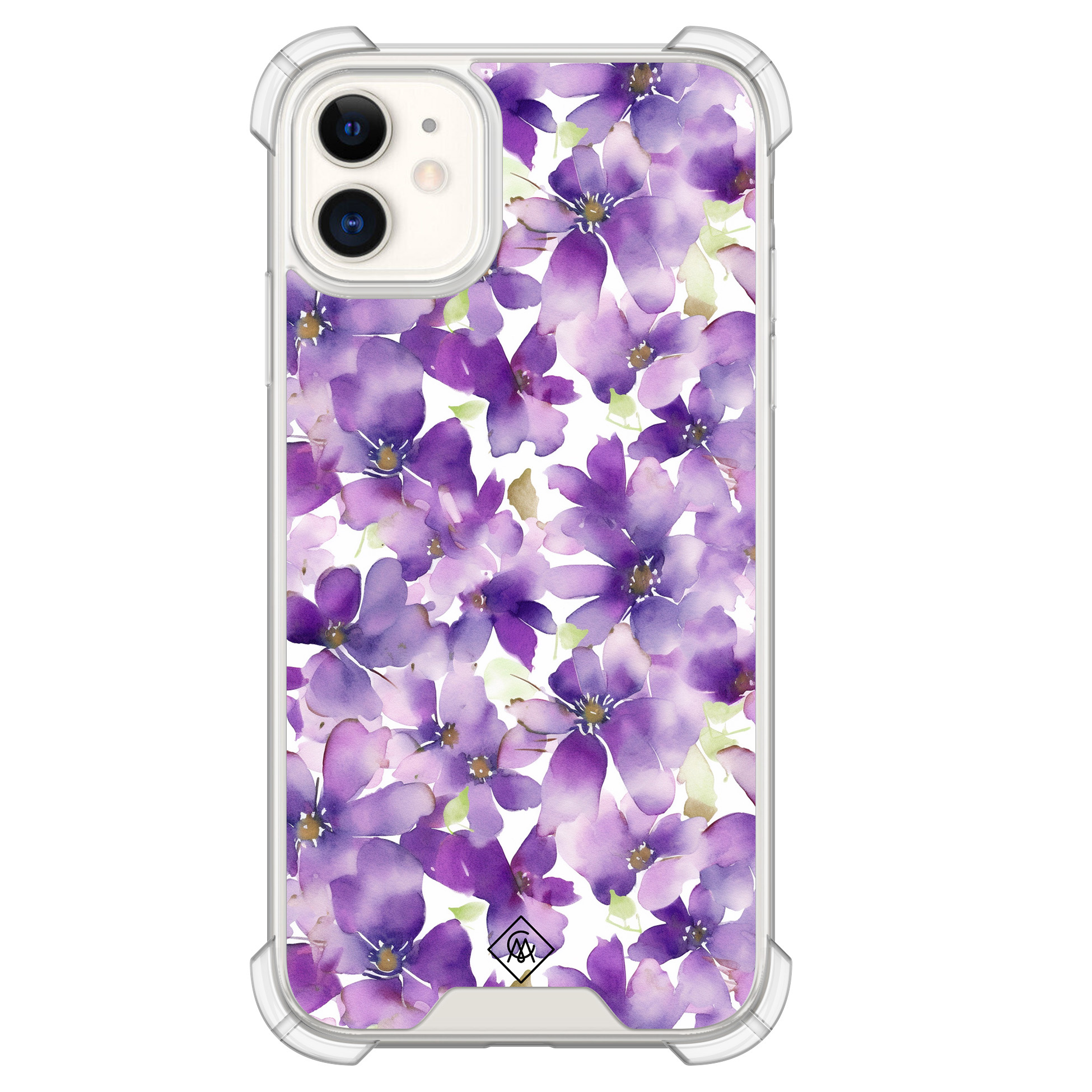 iPhone 11 shockproof hoesje Floral violet