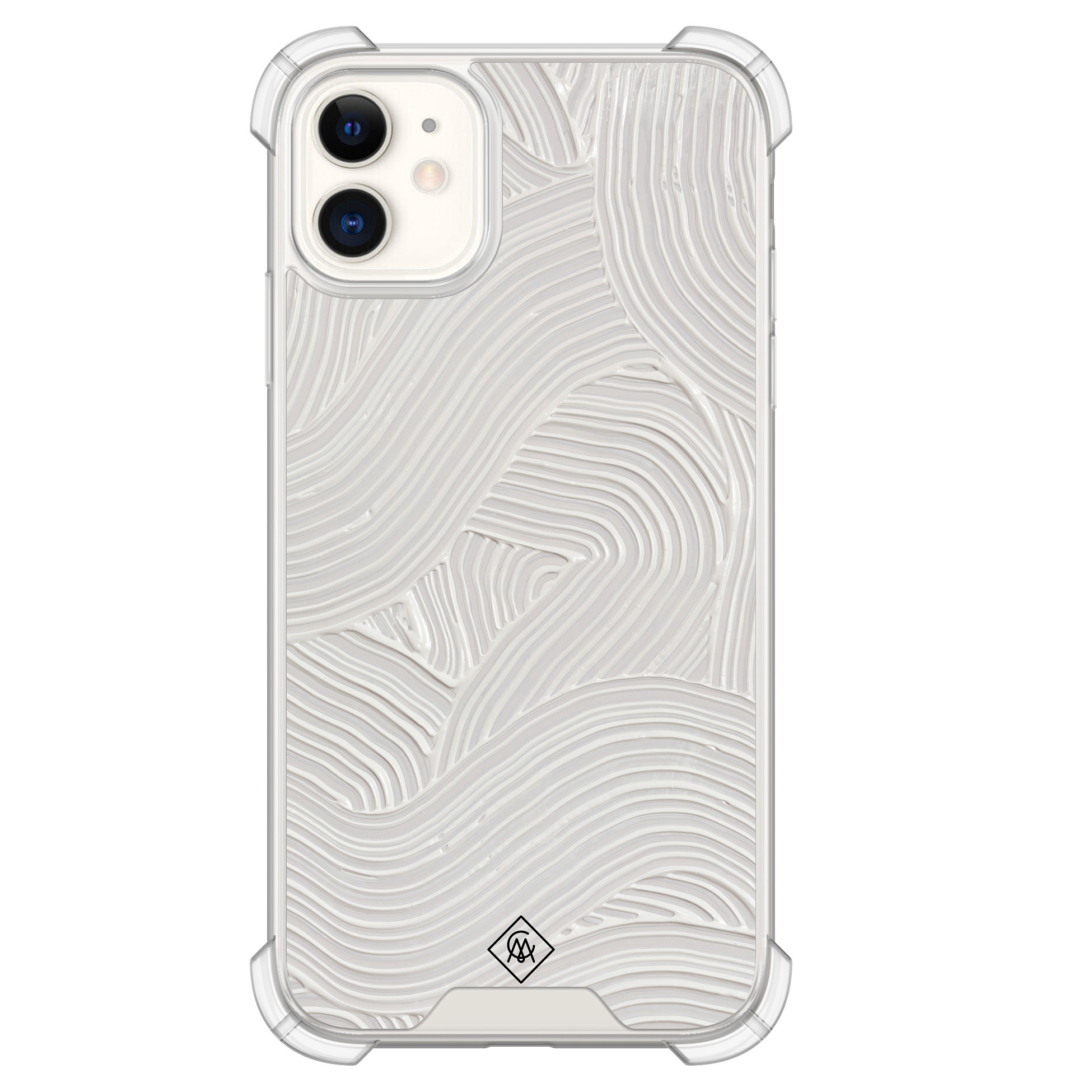 iPhone 11 shockproof hoesje Abstract beige waves