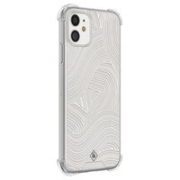 Casimoda iPhone 11 shockproof hoesje - Abstract beige waves