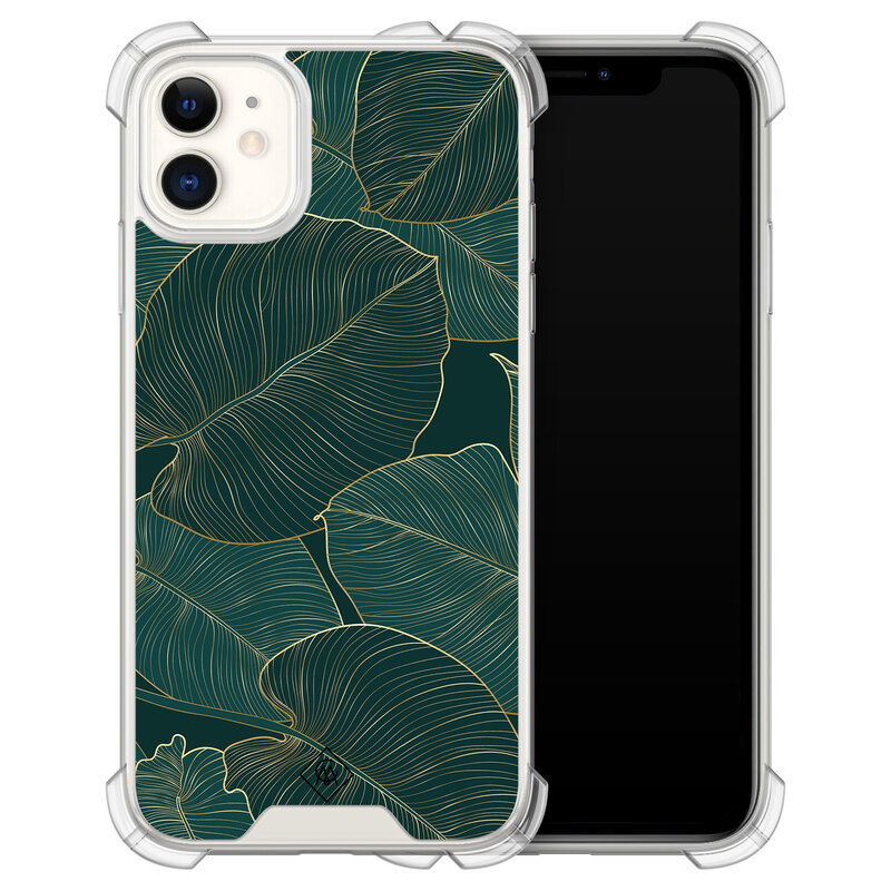 Casimoda iPhone 11 shockproof hoesje - Monstera leaves