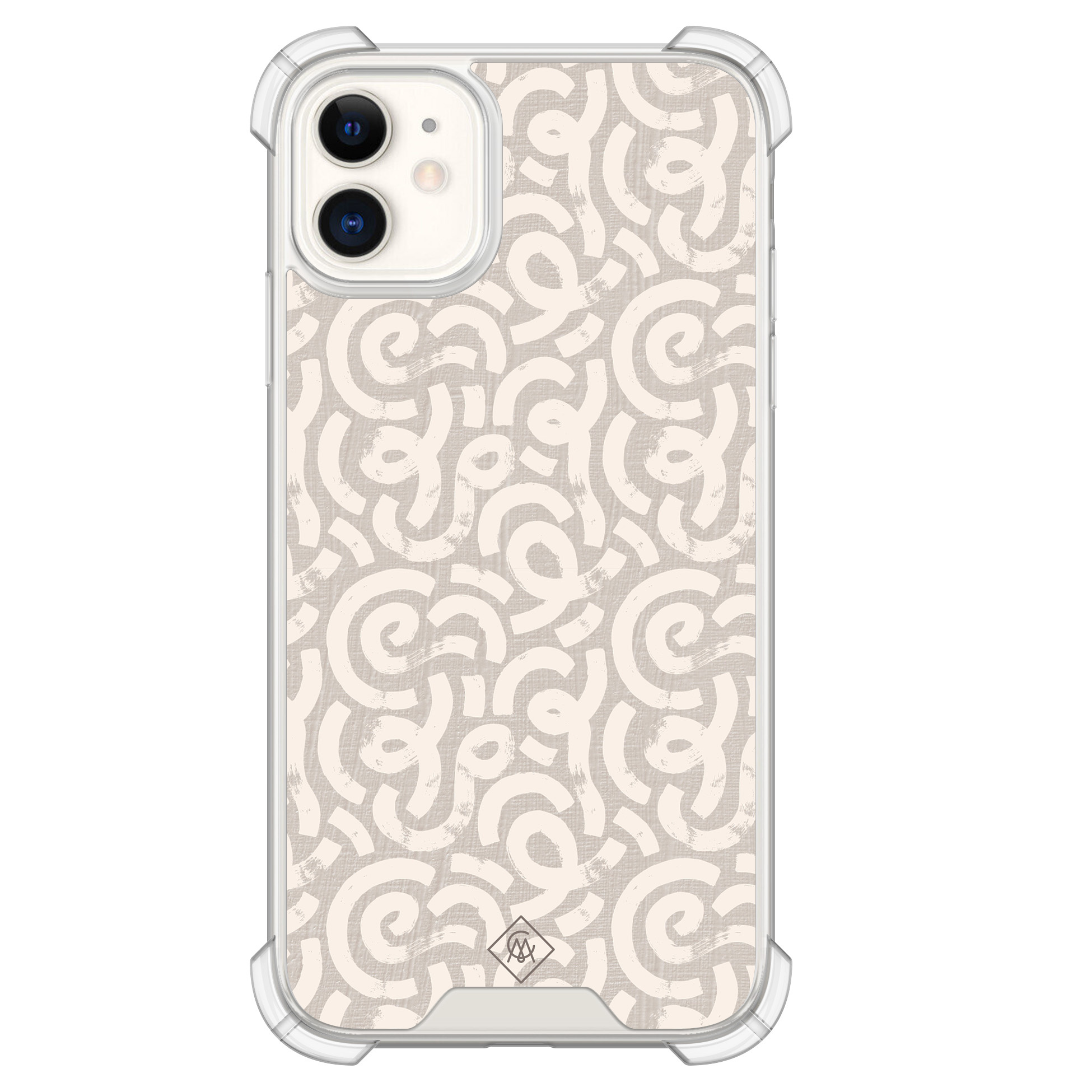 iPhone 11 shockproof hoesje Ivory abstraction