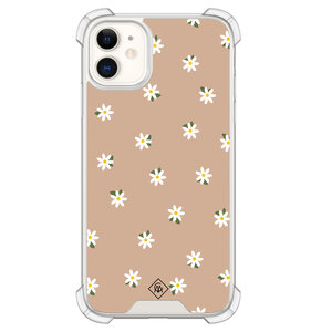 Casimoda iPhone 11 siliconen shockproof hoesje - Sweet daisies
