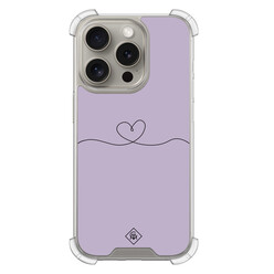 Casimoda iPhone 15 Pro shockproof hoesje - Hart lila