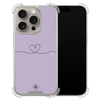 Casimoda iPhone 15 Pro shockproof hoesje - Hart lila