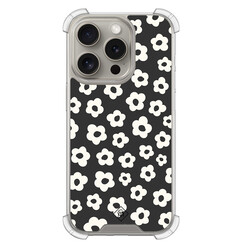 Casimoda iPhone 15 Pro shockproof hoesje - Retro bloempjes