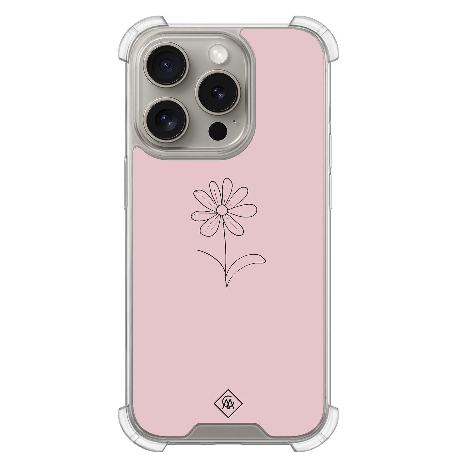 iPhone 15 Pro shockproof hoesje Madeliefje
