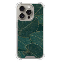 Casimoda iPhone 15 Pro shockproof hoesje - Monstera leaves