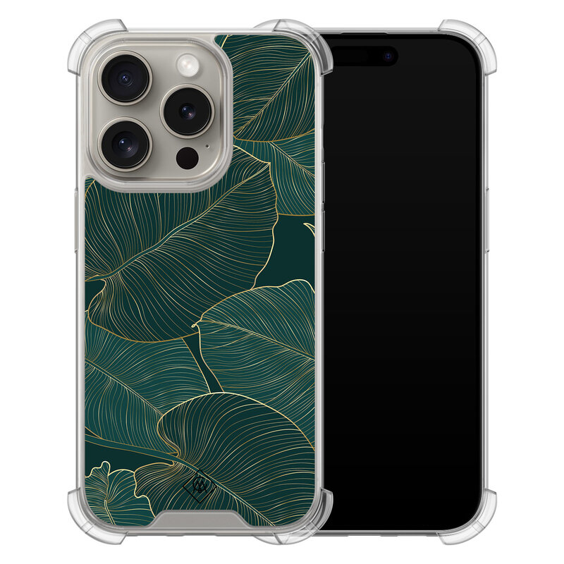 Casimoda iPhone 15 Pro shockproof hoesje - Monstera leaves