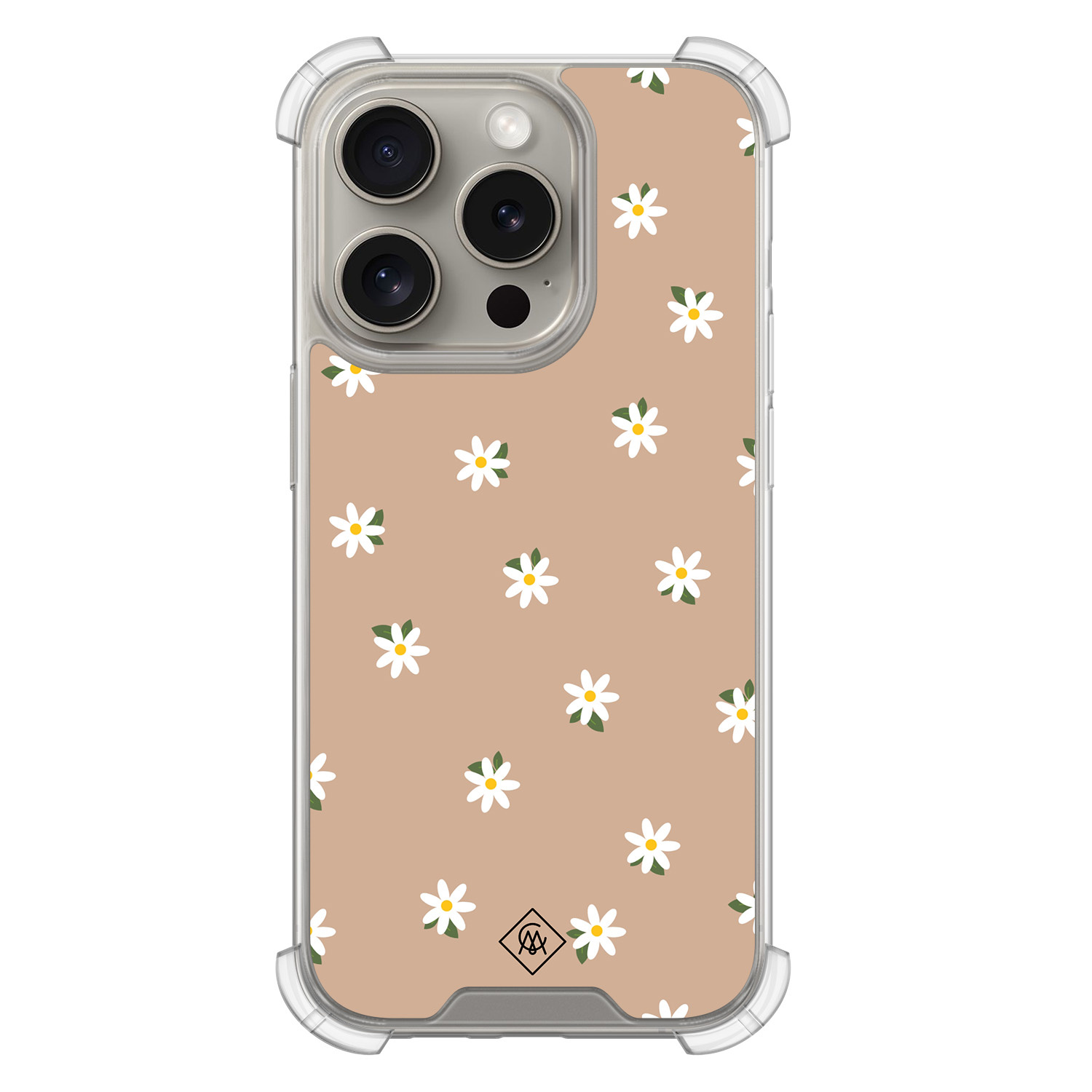 iPhone 15 Pro shockproof hoesje Sweet daisies