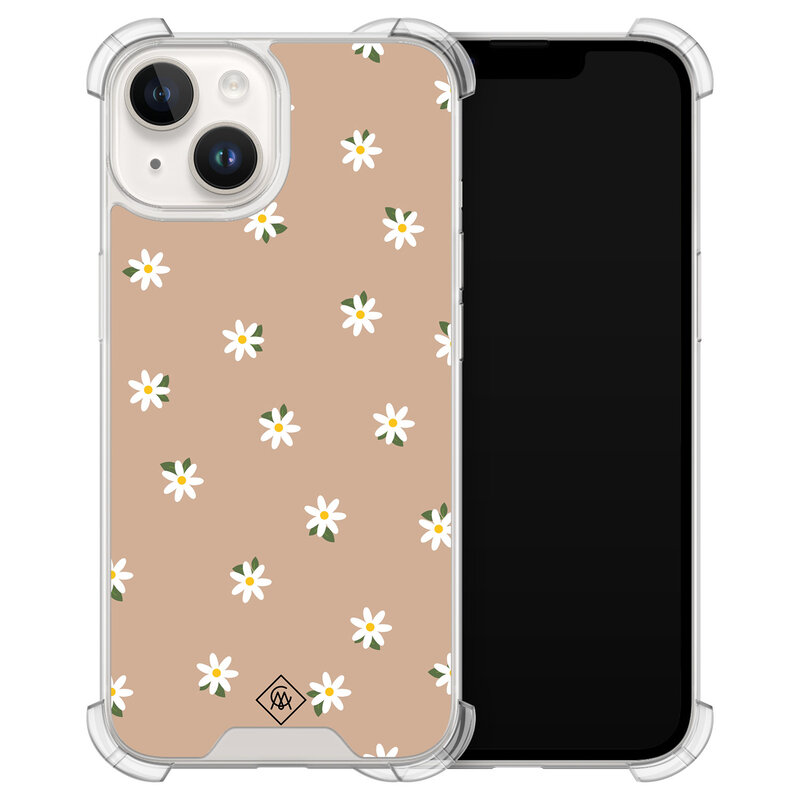 Casimoda iPhone 14 siliconen shockproof hoesje - Sweet daisies