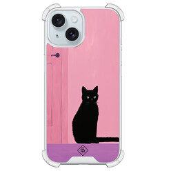 Casimoda iPhone 15 shockproof hoesje - Zwarte kat