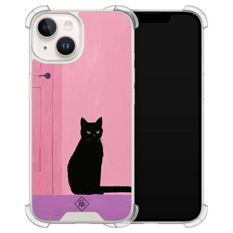 Casimoda iPhone 14 shockproof hoesje - Zwarte kat