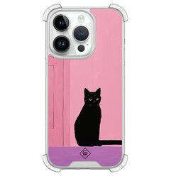 Casimoda iPhone 14 Pro shockproof hoesje - Zwarte kat