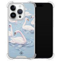 Casimoda iPhone 14 Pro shockproof hoesje - Zwanen