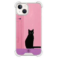 Casimoda iPhone 13 shockproof hoesje - Zwarte kat