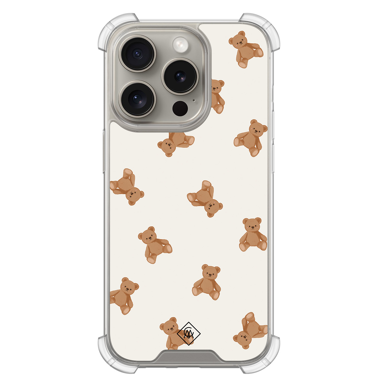 iPhone 15 Pro shockproof hoesje Teddybeer