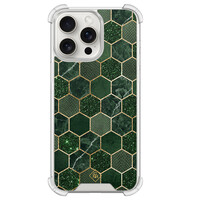 Casimoda iPhone 15 Pro Max shockproof hoesje - Kubus groen