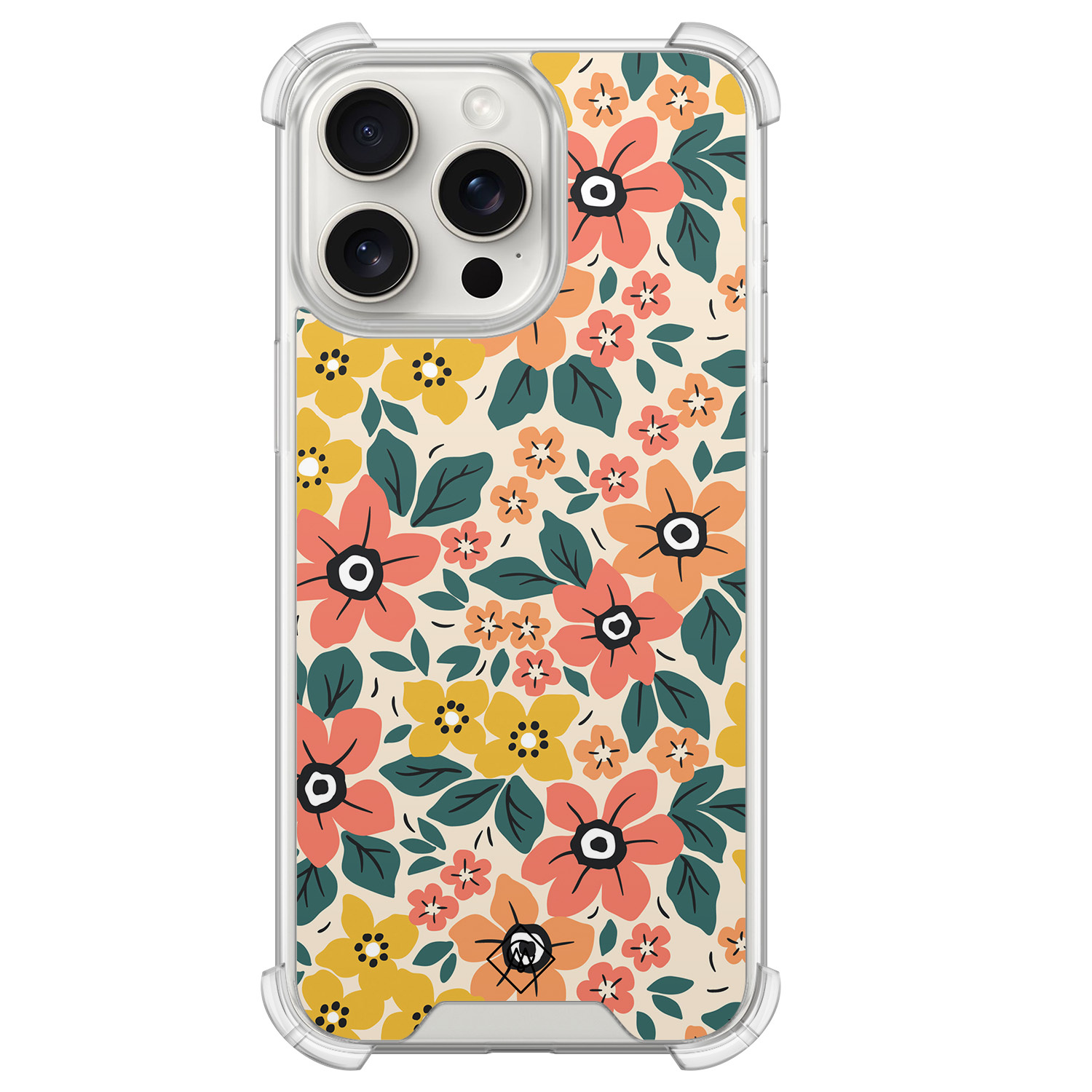 iPhone 15 Pro Max shockproof hoesje - Blossom