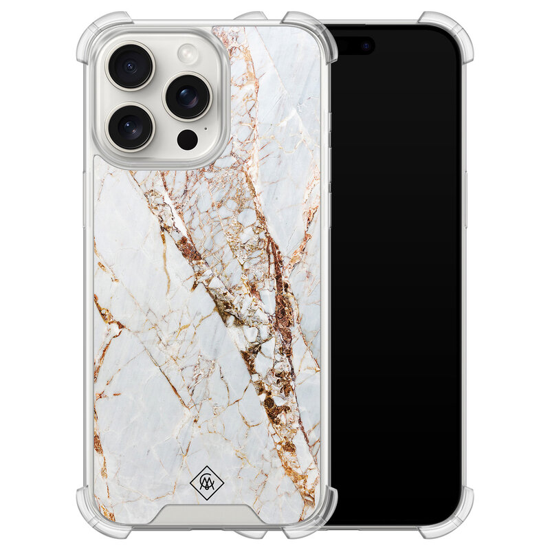 Casimoda iPhone 15 Pro Max shockproof hoesje - Marmer goud