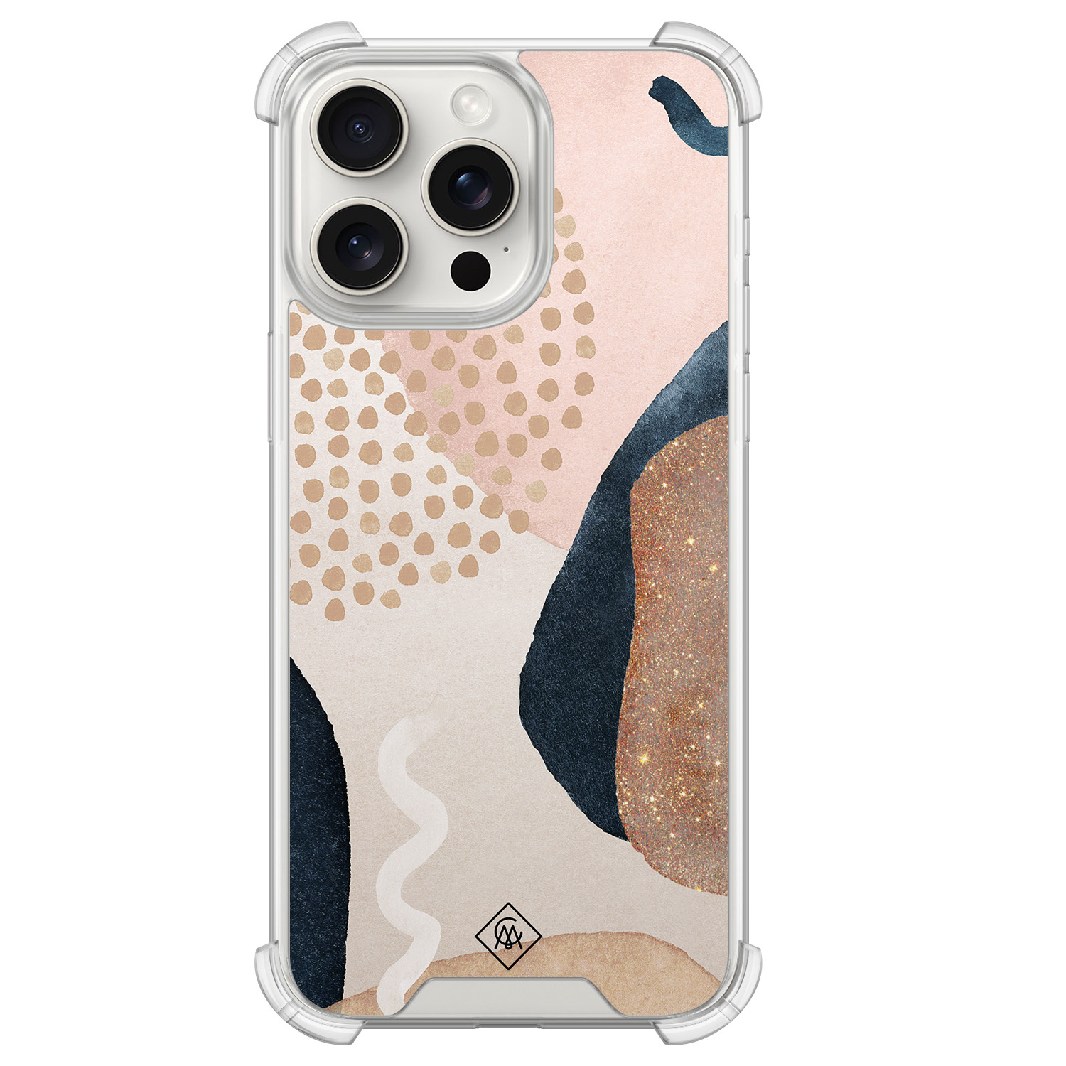 iPhone 15 Pro Max shockproof hoesje - Abstract dots
