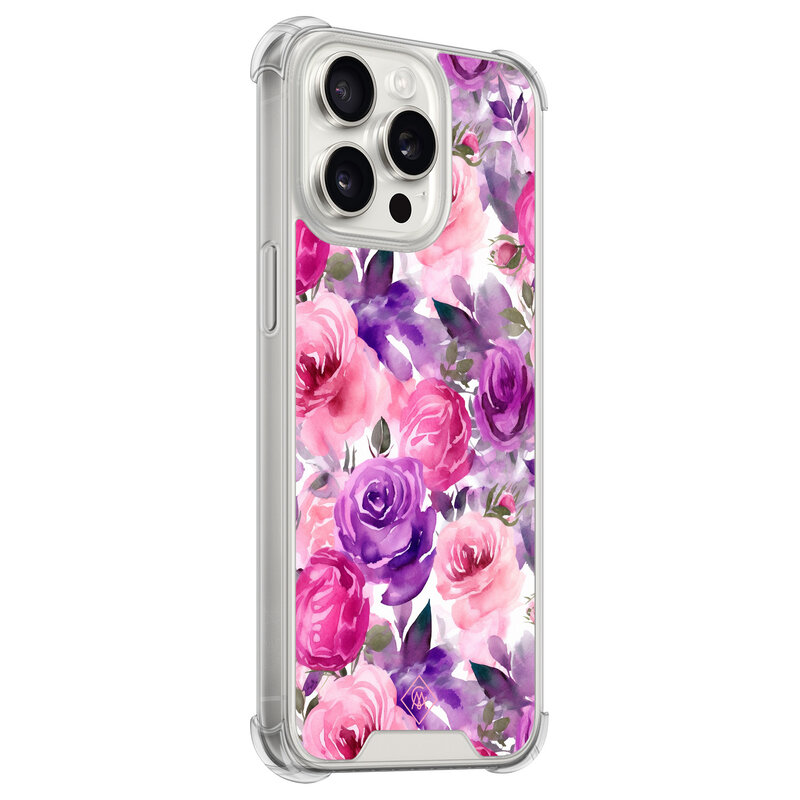 Casimoda iPhone 15 Pro Max shockproof hoesje - Rosy blooms